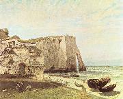 Gustave Courbet Die Kuste von Etretat painting